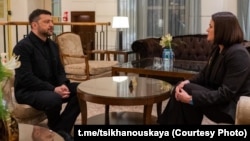 Уладзімір Зяленскі і Сьвятлана Ціханоўская, Вільня, 26 студзеня 2026 