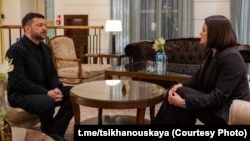 Уладзімір Зяленскі і Сьвятлана Ціханоўская, Вільня, 25 студзеня 2026 