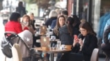 Bosnia and Herzegovina -- Authorities of Sarajevo Canton eased COVID measures, people enjoying drinking coffee in restaurant and cafes (coronavirus, COVID-19, pandemic), in Sarajevo, April 12, 2021.