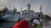 Захваченные Россией после оккупации Крыма корабли ВМС Украины в Севастополе, фото 2014 года