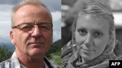 Jessica Buchanan (right) and Poul Thisted had been held by Somali kidnappers since October 2011.
