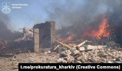 A Russian missile attack hit Ukraine's Kharkiv region on September 13.