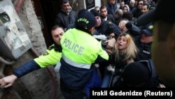 Gürcüstanda etirazçı saxlanır, 29 noyabr, 2019-cu il