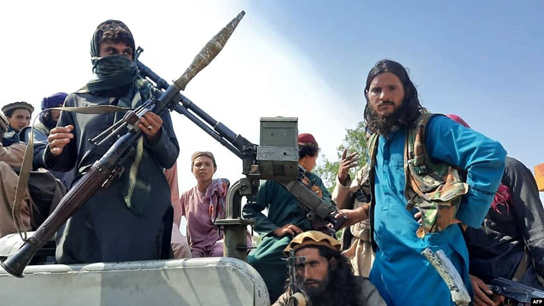 Taliban fighters in Laghman Province on August 15.