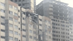 تصویری از ساختمانی در تبریز که بامداد سوم فروردین ۱۴۰۵ مورد حمله قرار گرفت