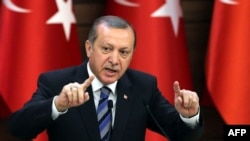 Recep Tayyip Erdogan gjatë fjalimit të sotëm Ankara