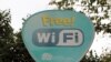 Turkey -- A sign advertising free Wi-Fi zone is seen at the Sultanhamet area of Istanbul, Turkey, in this September 30, 2010 file photo. 