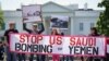 Протести проти військової кампанії в Ємені біля Білого дому в 2017 році