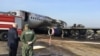 Фрагмент самолета Sukhoi Superjet-100 после ликвидации возгорания в аэропорту «Шереметьево» 5 мая 2019 года