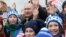 RUSSIA -  MOSCOW, DECEMBER 26, 2017: Russia's President Vladimir Putin (C) poses for a photo with children ahead of a Christmas show for kids at the State Kremlin Palace.