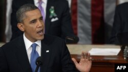 АҚШ президенті Барак Обама конгрес өкілдері алдында сөйлеп тұр. Вашингтон, 12 ақпан 2012 жыл.