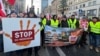 Варшава - Протест на земјоделците пред канцелариите на Европската комисија