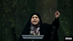 Parvaneh Salahshouri speaking in the Iranian parliament. December 9, 2019