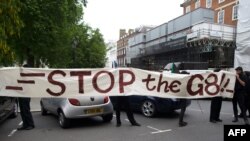 Протести у центрі Лондона проти саміту, 11 червня 2013