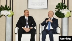 İlham Əliyev Dünya İqtisadi Forumunun icraçı sədri Klaus Schwab ilə görüşüb. Davos. 18yan2017
