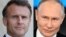 Президент Франції Емманюель Макрон (л) і президент РФ Володимир Путін (п)