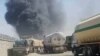 عکس منتشرشده از آتش‌سوزی در گمرک «ابو نصر فراهی» افغانستان در شبکه‌های اجتماعی