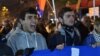 Armenia - Supporters of the opposition Armenian National Congress demonstrate in Yerevan, 7Dec2015.