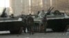 Armenia -- Soldiers patrol streets of Yerevan on March 2, 2008.