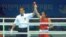 Tajik boxer Mavzuna Chorieva after a victory in the Asian Games in South Korea in 2014.