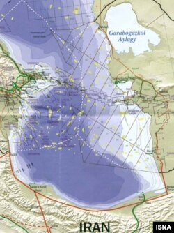 Kartada Türkmenistan bilen Azerbaýjanyň aralygynda "Transhazar" gazgeçirijiziniň geçmegi mümkin ugry.