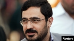 Former Tehran prosecutor Said Mortazavi attends a hanging in Tehran in 2007.