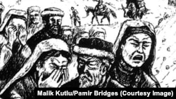 Ооганстандан Пакистанга келаткан кыргыздар (1978-жыл, август). Малик Кутлунун сүрөтү.