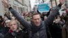 Оппозиционер Алексей Навальный на акции в поддержку "Забастовки избирателей". Москва, 28 января 2018 г.
