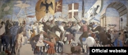 Piero della Francesca, Battaglia di Eraclio e Cosroe, Biserica Sf. Francisc, Cappela Bacci, Arezzo