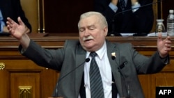 Former Polish President and Nobel Peace Prize laureate Lech Walesa (file photo)