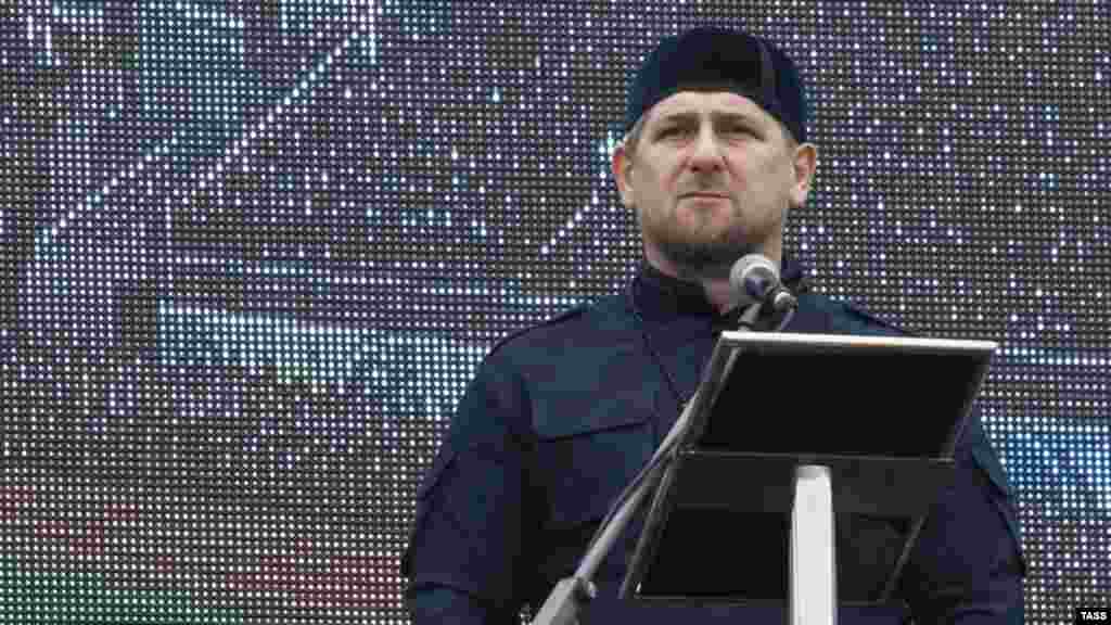 Paytaxt stadionunda çıxış edən&nbsp;​prezident Ramzan Kadyrov