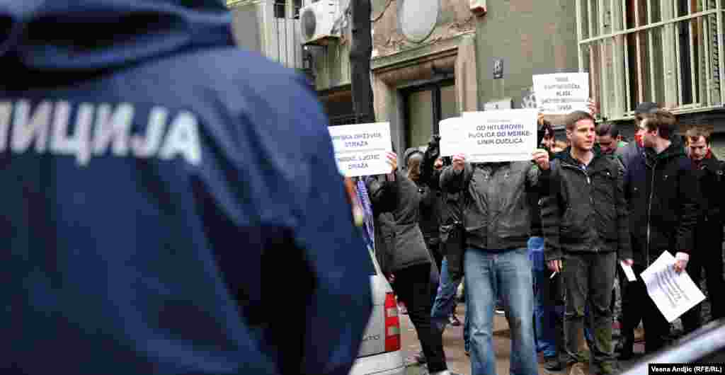 Protest zbog pomena Nediću