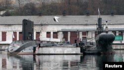 Submarine rusești in Sevastopol, Crimeea.