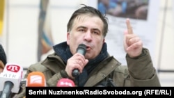 Виступ Саакашвілі в наметовому таборі біля українського парламенту, 6 грудня 2017 року