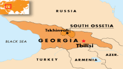 Georgia -- Map of South Ossetia, undated