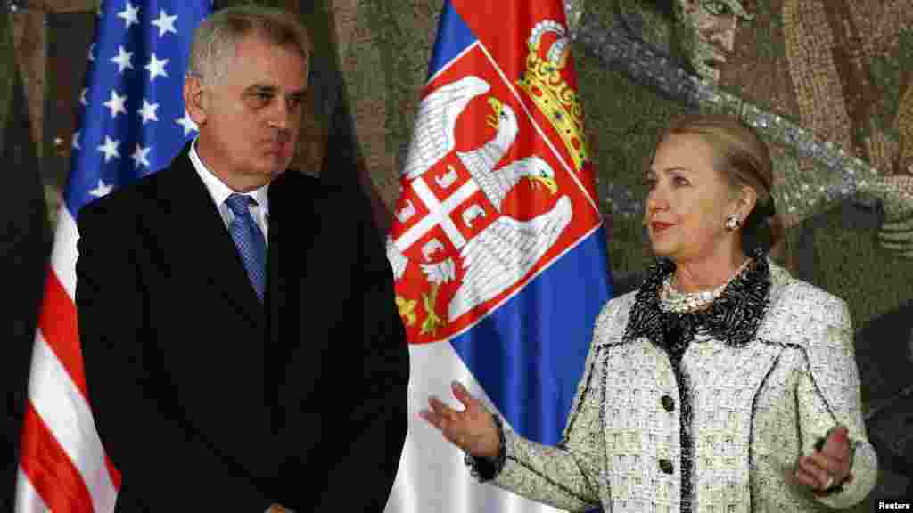 Predsednik Srbije Tomislav Nikolić i državna sekretarka SAD Hilari Klinton