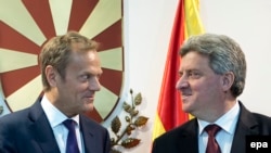 Donald Tusk i predsednik Makedonije Đorđe Ivanov