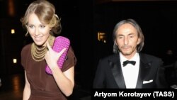 Umar Dzhabrailov (right) attends a concert with TV personality Ksenia Sobchak in Moscow in February 2012.