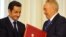 Франция президенті Николя Саркози (сол жақта) және Қазақстан президенті Нұрсұлтан Назарбаев. Астана, 6 қазан 2009 жыл.