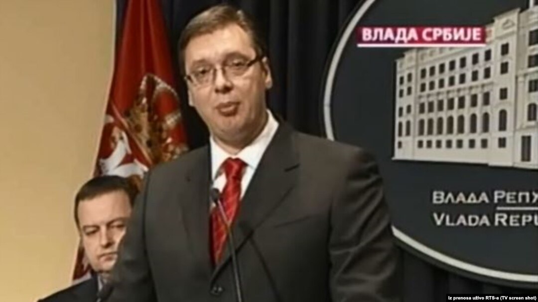 Serbian Prime Minister Aleksandar Vucic in Belgrade on July 7