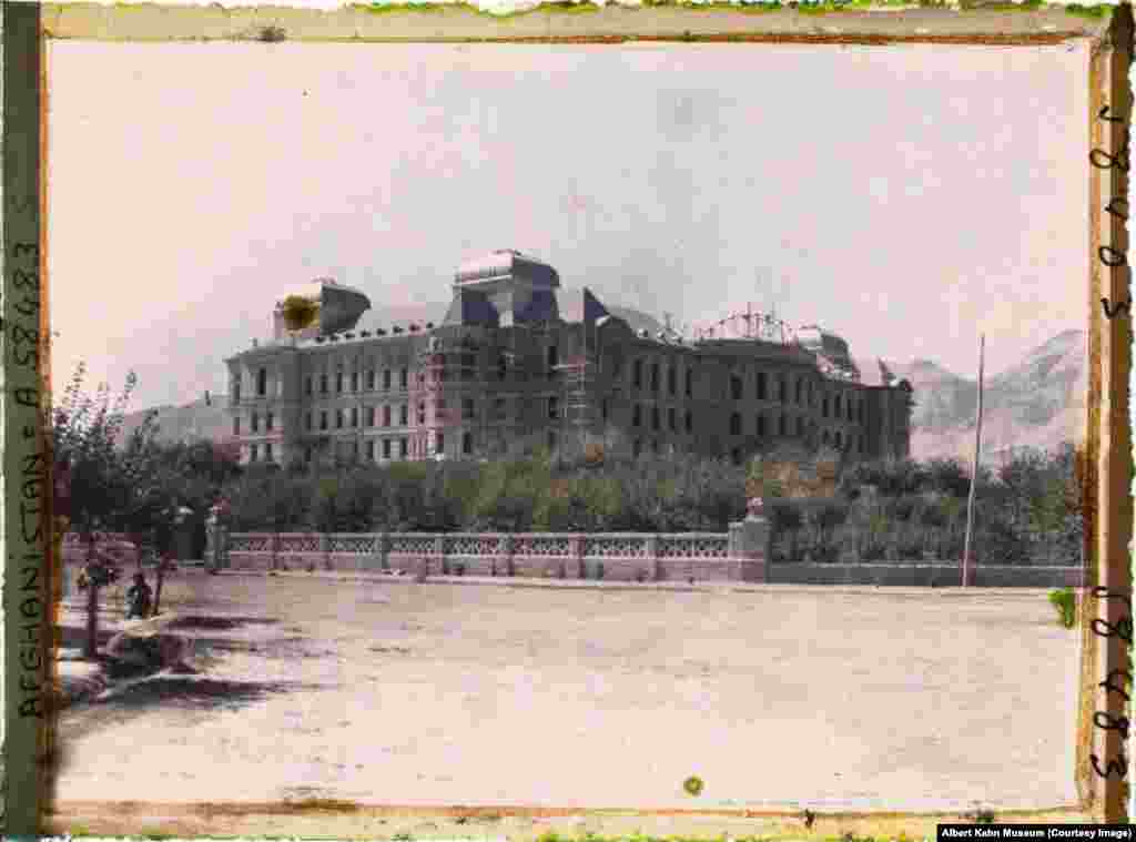 A rear view of Darul Aman Palace. After the chaos of the 1980s and 1990s, the bullet-pocked palace became a symbol of Afghanistan&rsquo;s lawlessness, but an Afghan initiative aims to restore the palace in time for the centenary of Afghan independence in August 2019.