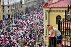Акция белорусской оппозиции в Минске. 23 августа 2020 года