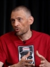 Lithuania - Belarusian opposition figure Syarhey Tsikhanouski in an interview with RFE/RL in Vilnius - screen grab