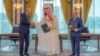 Президент Туруии, наследный принцу Саудовской Аравии и премьер-министром Пакистана после подписания совместного соглашения об обороне, Мекка, 7 августа 2026 года
