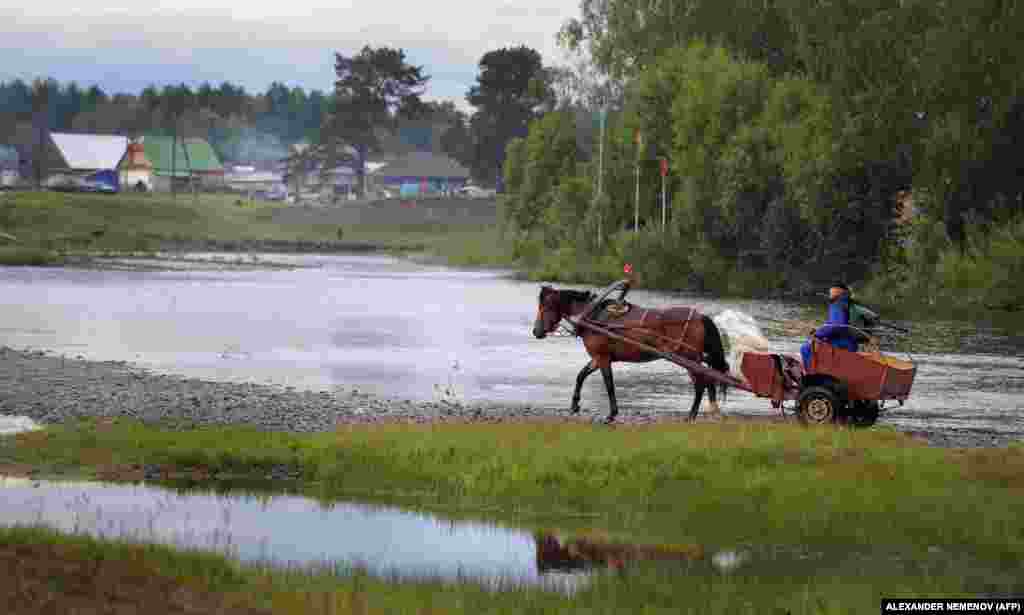A man returning to Petropavlovka in a horse-drawn carriage. &nbsp; As well as liking the religious aspect of the community, some Vissarionites cite the appeal of the settlement&#39;s &ldquo;clean air, clean nature, clean water, [and] clean Earth.&rdquo;