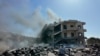 Lebanon - a destroyed building after an Israeli air strike in southern Lebanon - AFP screen grab