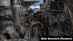 საილუსტრაციო ფოტო. უკრაინაზე რუსეთის სარაკეტო შეტევის შედეგად განადგურებული თბოელექტროსადგური