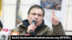 Виступ Саакашвілі в наметовому таборі біля українського парламенту, 6 грудня 2017 року