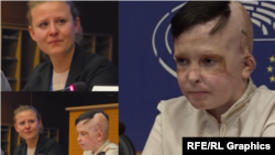 O interpretă a izbucnit în lacrimi în timpul mărturiei unui băiat ucrainean în Parlamentul UE