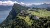 Complexul turistic de lux Burgenstock, deasupra Lacului Lucerna, în centrul Elveției, unde va avea loc summitul de pace pentru Ucraina, în 15-16 iunie. 